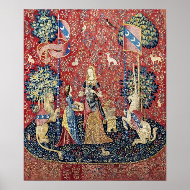 Póster La dama y el unicornio, olores (Frente)