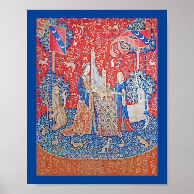 Póster La Dama y la Audiencia Unicornio (Frente)