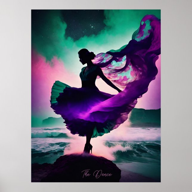 Póster La danza AI Fantasy Digital Art Print Cosmic (Frente)