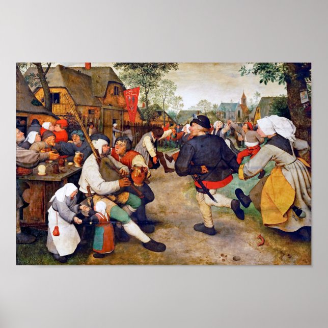 Póster La danza campesina, Pieter Bruegel (Frente)