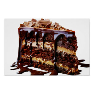 Póster La decadencia del pastel de chocolate puro de Slip