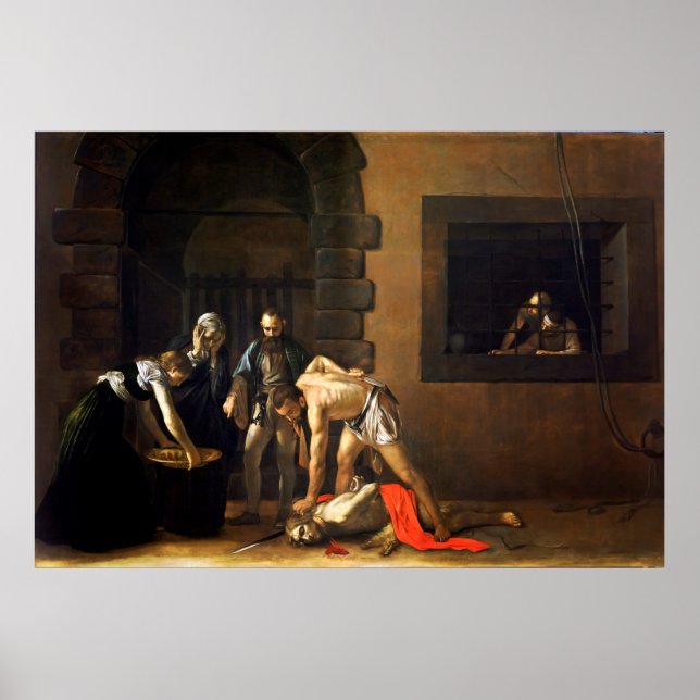 Póster La decapitación de San Juan Bautista por Caravaggi (Frente)