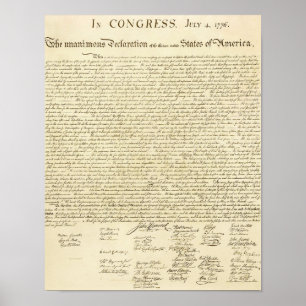 Póster La Declaración de Independencia