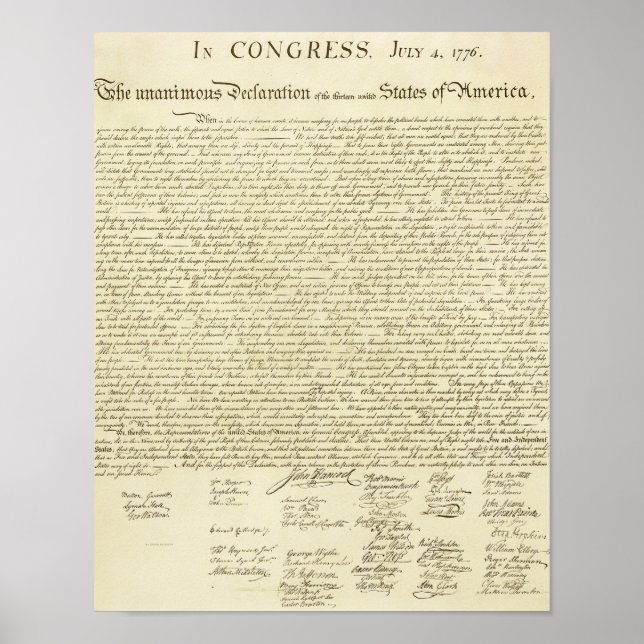 Póster La Declaración de Independencia (Frente)