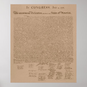 Póster La Declaración de Independencia