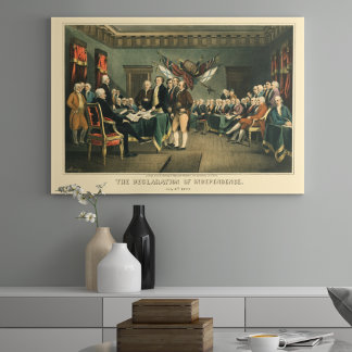 Póster La Declaración de Independencia, 1850, restaurada