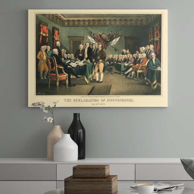 Póster La Declaración de Independencia, 1850, restaurada (Subido por el creador)