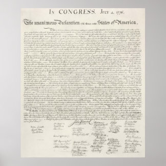 Póster La Declaración del Poster de la Independencia de l