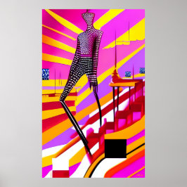 Póster La declinación de Slick-Slax en la escalera mecáni