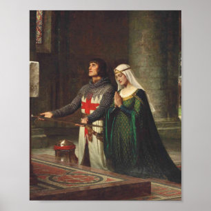 Póster La Dedicación De Edmund Blair Leighton 1908