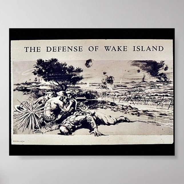Póster La Defensa De La Isla Wake (Frente)
