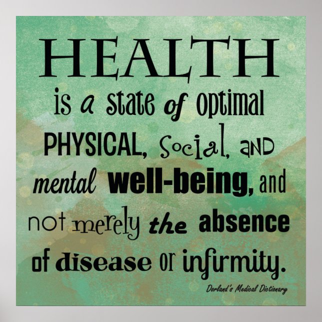 Póster La definición de Poster quiropráctico de la salud (Frente)