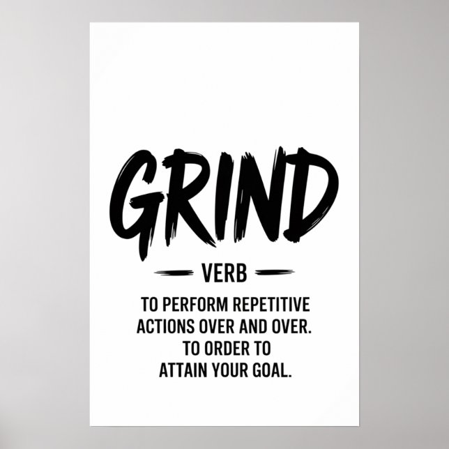 Póster La definición de The Grind (Frente)