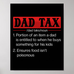 Póster La definición del impuesto a papá del padre del Dí