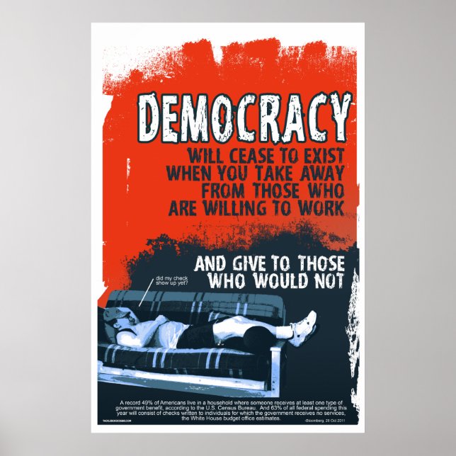 Póster La democracia cesará (24x36) (Frente)