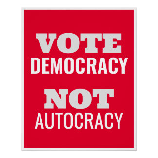 Póster La democracia del voto, no el Rótulo personalizado