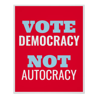 Póster La democracia del voto, no el Rótulo personalizado