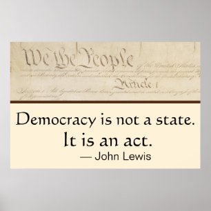 Póster La democracia es un acto John Lewis Nosotros el Pu