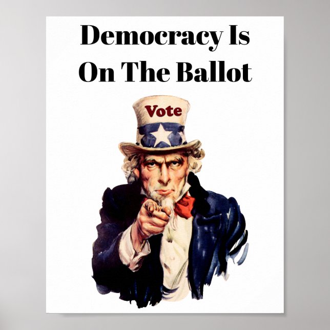 Póster La democracia está en las urnas 2026 (Frente)