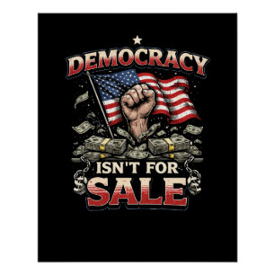 Póster La democracia no está en venta