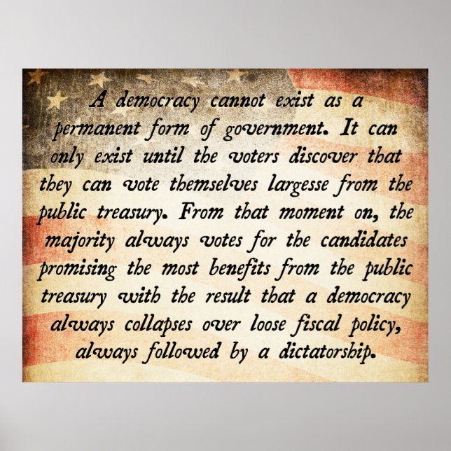 Póster La democracia no puede existir (Frente)