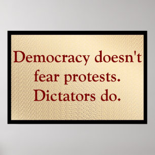 Póster La democracia no teme a las protestas