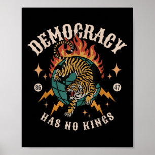 Póster La democracia no tiene ningún rey 8647 anti Trump