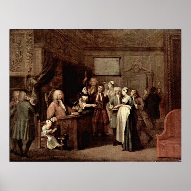 Póster La denuncia de William Hogarth (Frente)