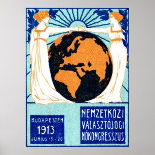 Póster La derecha 1913 de la mujer de votar
