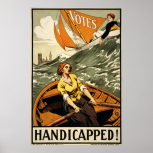Póster La derecha de la propaganda del sufragio de las