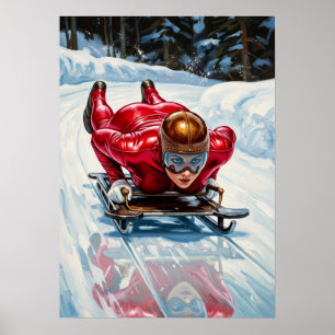 Póster LA DESCENTE EN SKELETON (El descenso del esqueleto