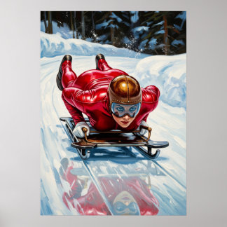 Póster LA DESCENTE EN SKELETON (El descenso del esqueleto