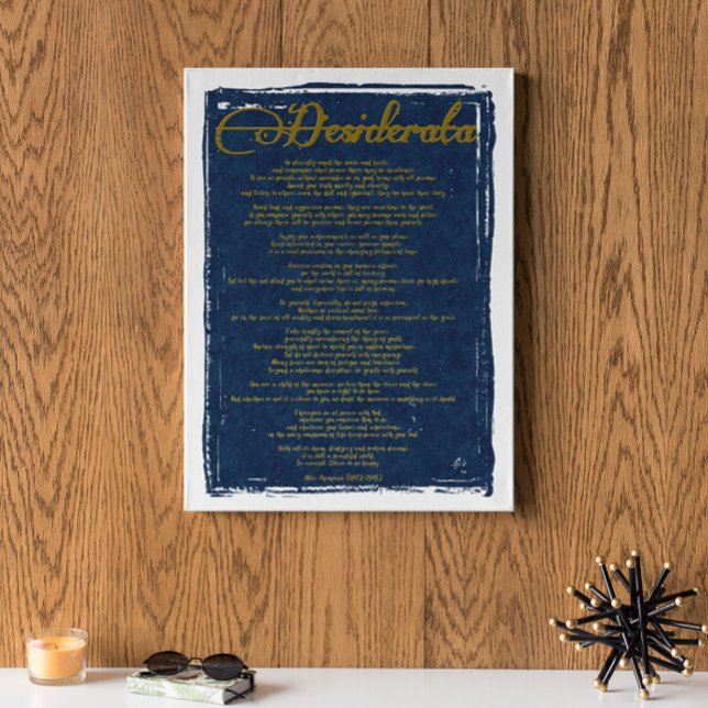 Póster La Desiderata "Cosas Deseadas" (Subido por el creador)