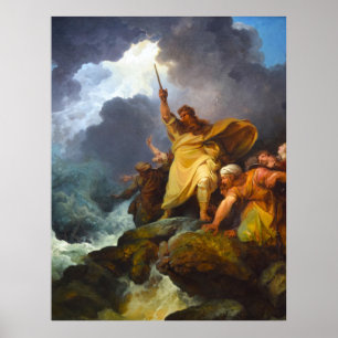 Póster La destrucción del ejército del faraón (1792)