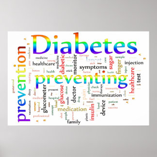 Póster La diabetes impide el arcoiris