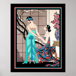 Póster "La difícil admisión" Barbier Art Deco 16x20