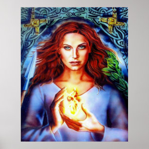 Póster La diosa Brigit por el iris de Lisa