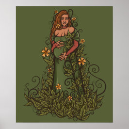 Póster La diosa madre de la Tierra Druid