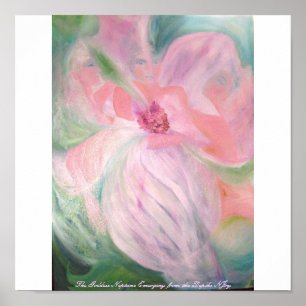 Póster La diosa Neptuno que emerge de las profundidades