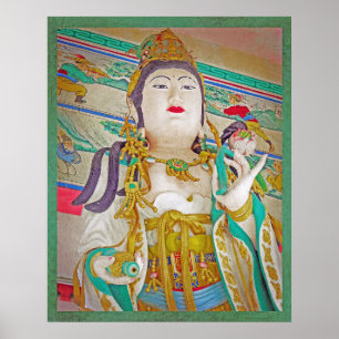 Póster La diosa Quan Yin en su templo