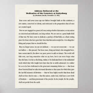 Póster La dirección de Gettysburg.