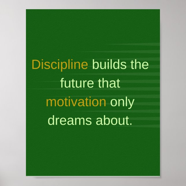 Póster La disciplina construye el futuro  (Frente)