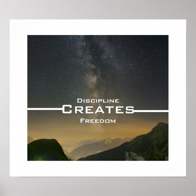 Póster La disciplina crea libertad (Frente)