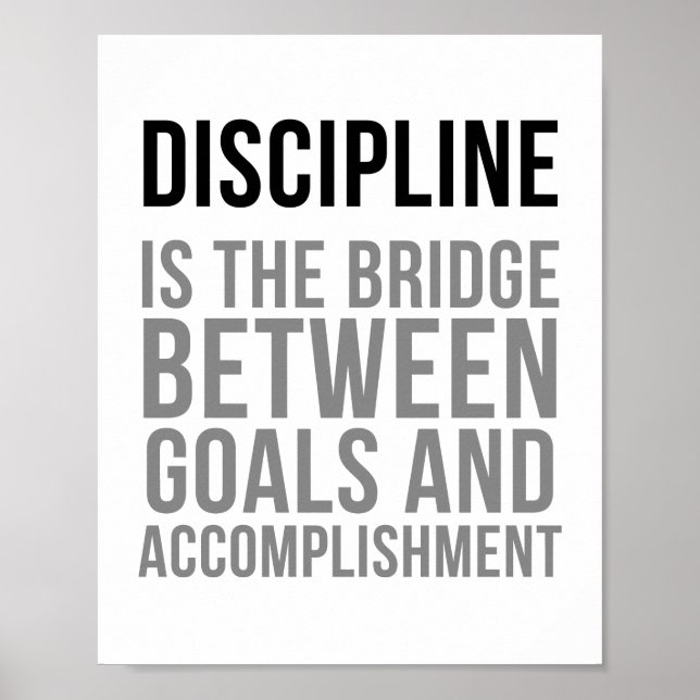 Póster La Disciplina Es El Puente (Frente)