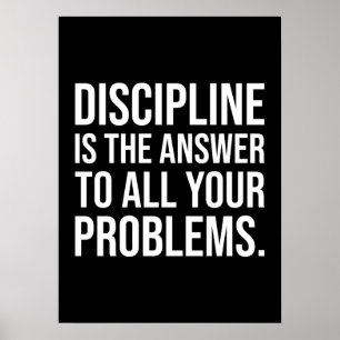 Póster La Disciplina Es La Respuesta, El Gimnasio, El Hus