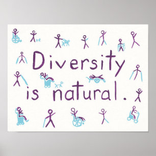 Póster La "diversidad es" figura natural poster del