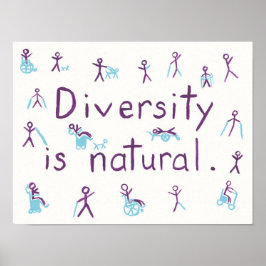 Póster "La diversidad es natural" Poster de la figura de 