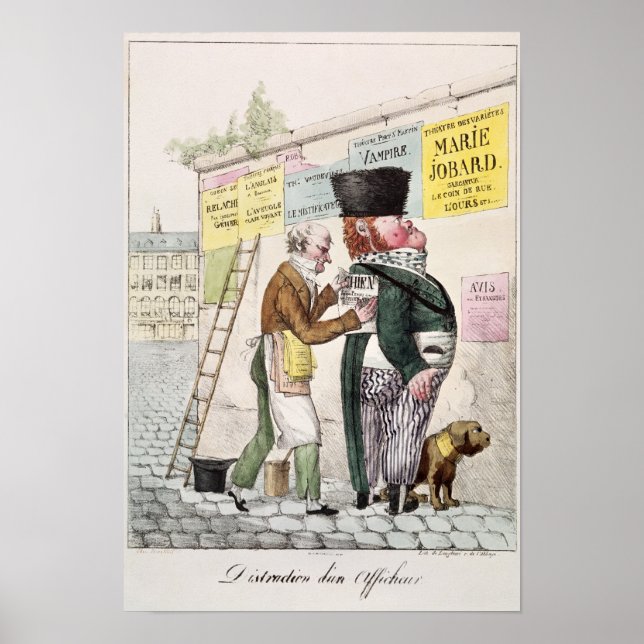 Póster La diversión de un Pegatina de ley, 1820 (Frente)