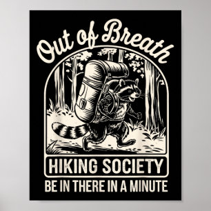 Póster La Divertida Caminata Raccoon De La Sociedad De Ex