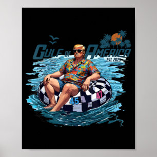 Póster La Divertida Camisa Trump Del Golfo De Estados Uni
